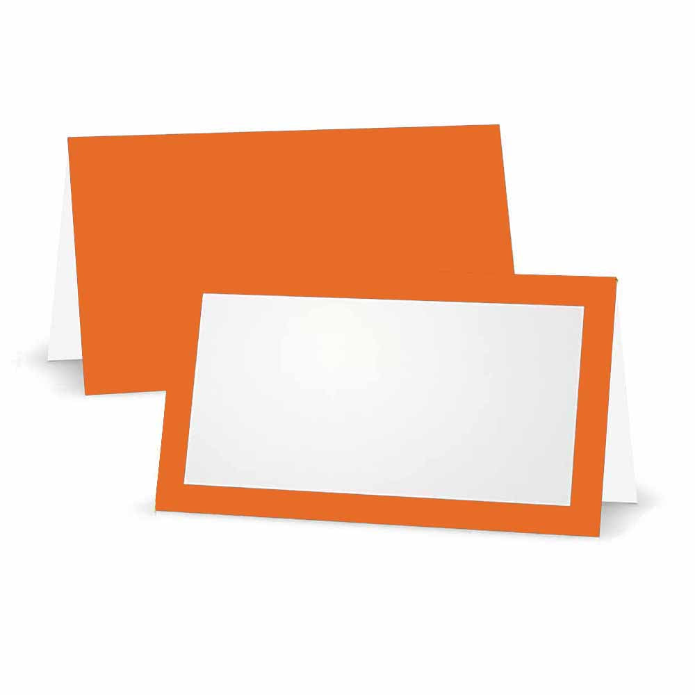Orange Place Cards - Tent Style