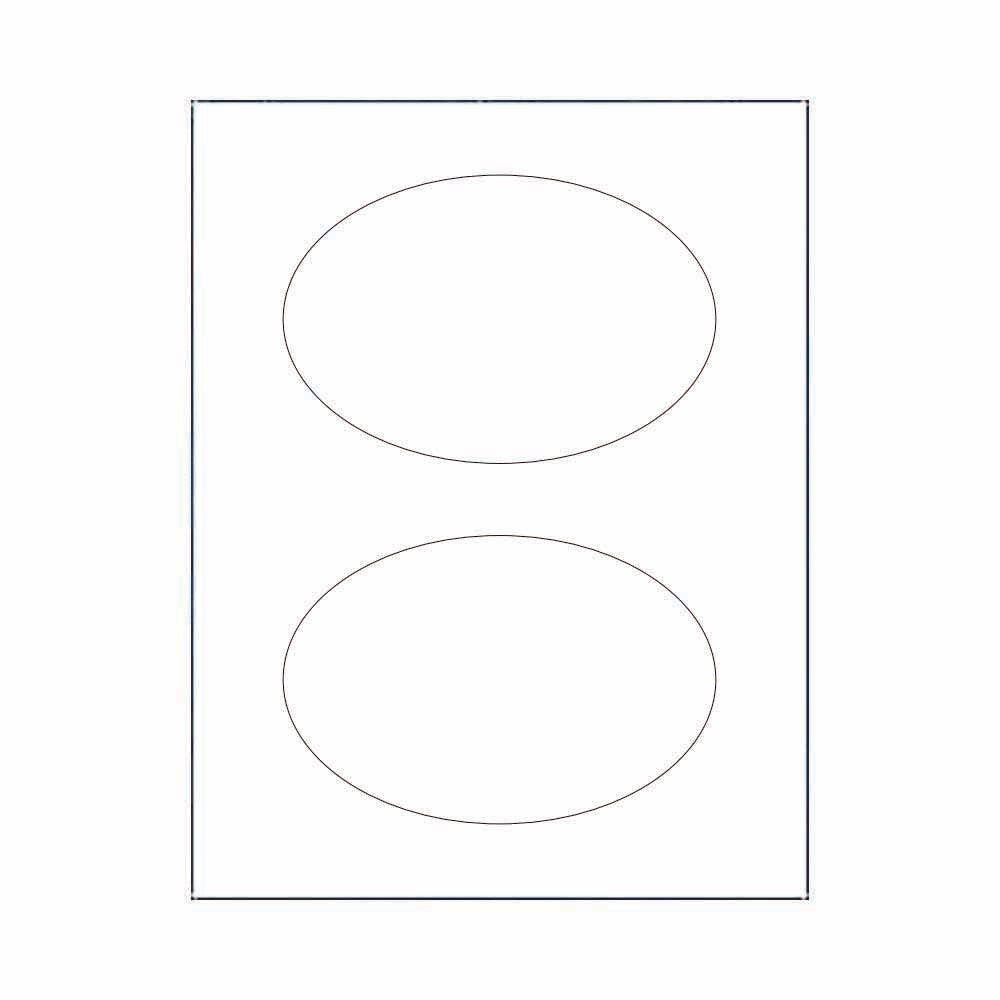 Oval White Matte 4" x 6" Rectangle Labels