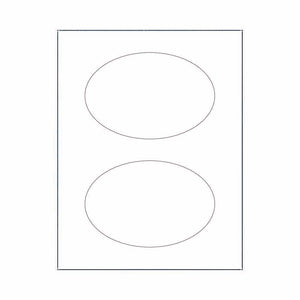 Oval White Matte 4" x 6" Rectangle Labels