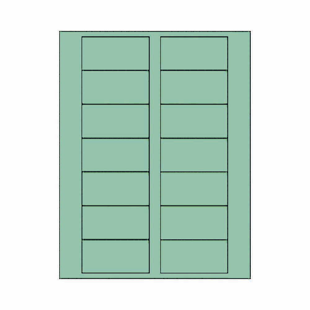 Pastel Green 3" x 1.5" Rectangle Labels