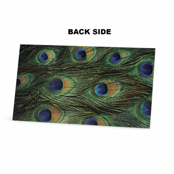 Peacock Print Place Cards - Tent Style