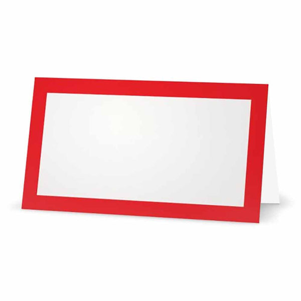 Red Place Cards -  Tent Style