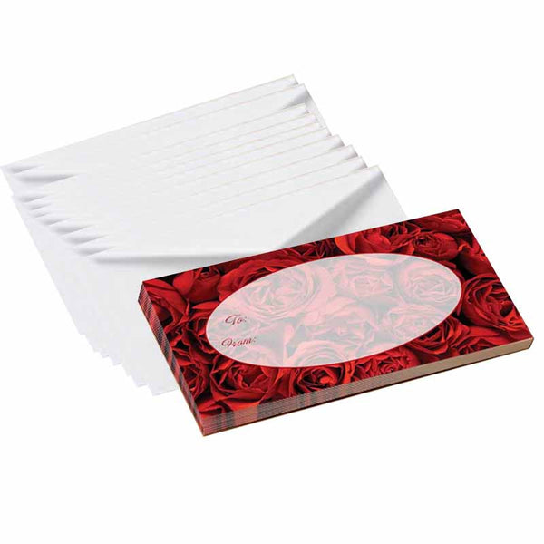 Gift Tags with Roses - Set of 10