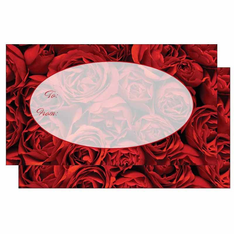 Gift Tags with Roses - Set of 10