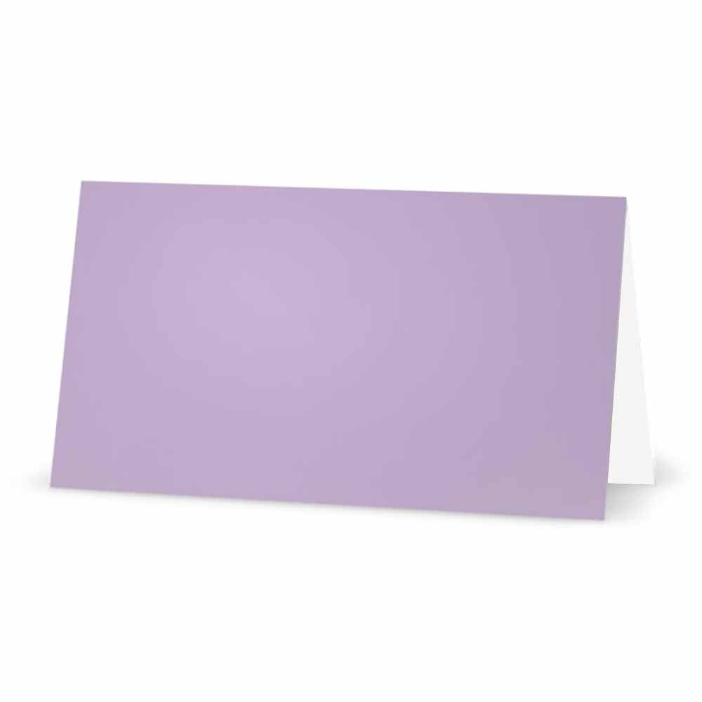 Solid Lavender Place Cards - Tent Style