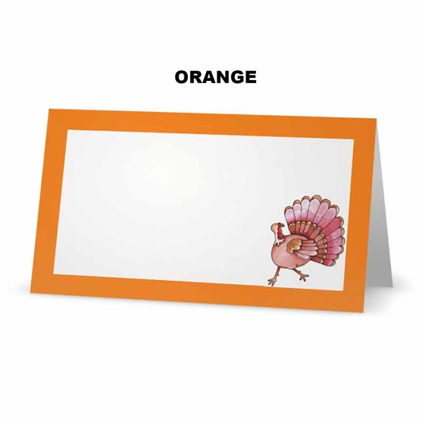 Turkey Place Cards - Tent Style - SELECT COLOR
