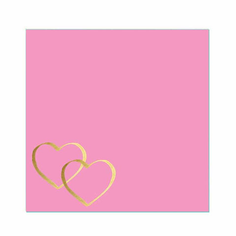 Two Gold Hearts Sticky Notes