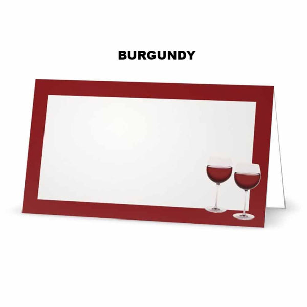Wine Place Cards  - Tent Style - SELECT COLOR