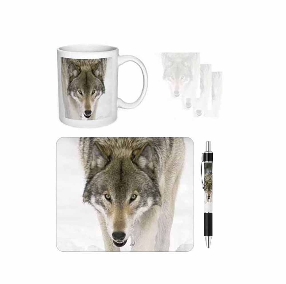 Wolf Face Desk Gift Set