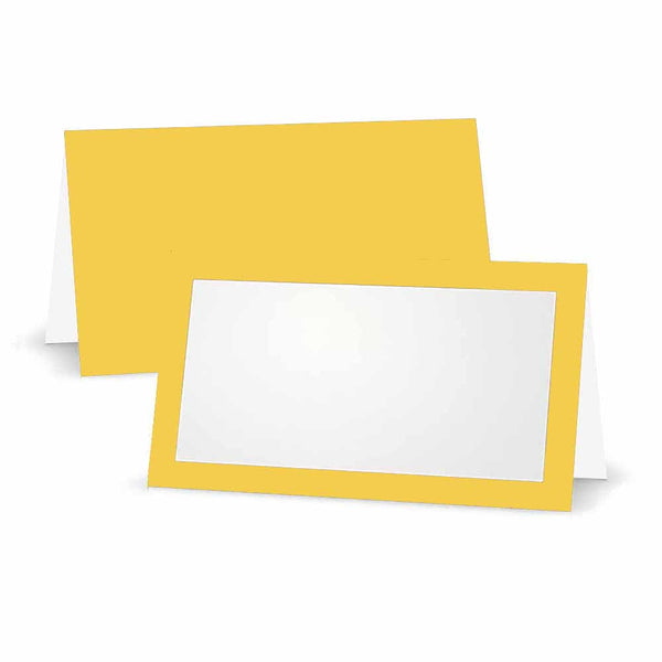 yellow place cards