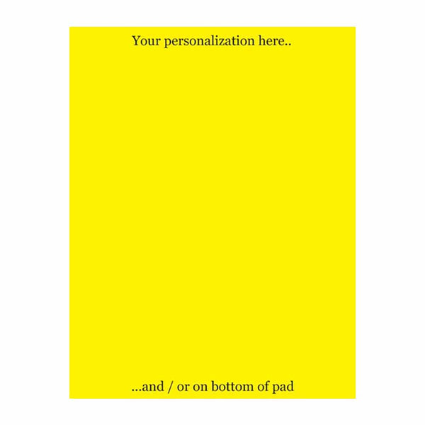 Yellow Notepad - Blank or Personalized - Set of Two