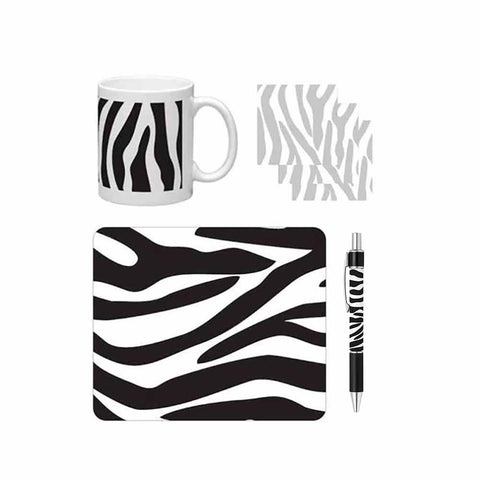 Zebra Print Desk Gift Set