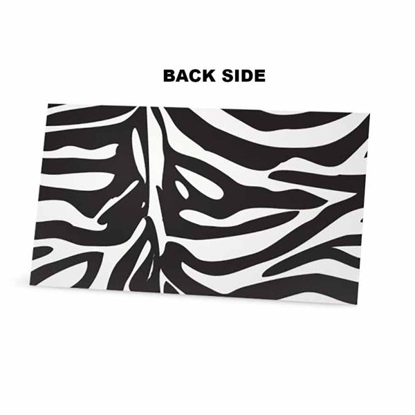Zebra Print Place Cards - Tent Style