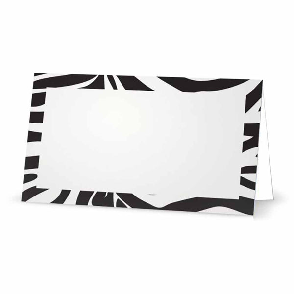 Zebra Print Place Cards - Tent Style