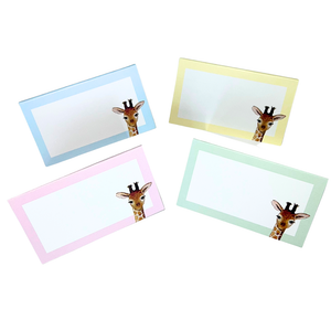 Baby Giraffe Place Cards - Tent Style - SELECT COLOR