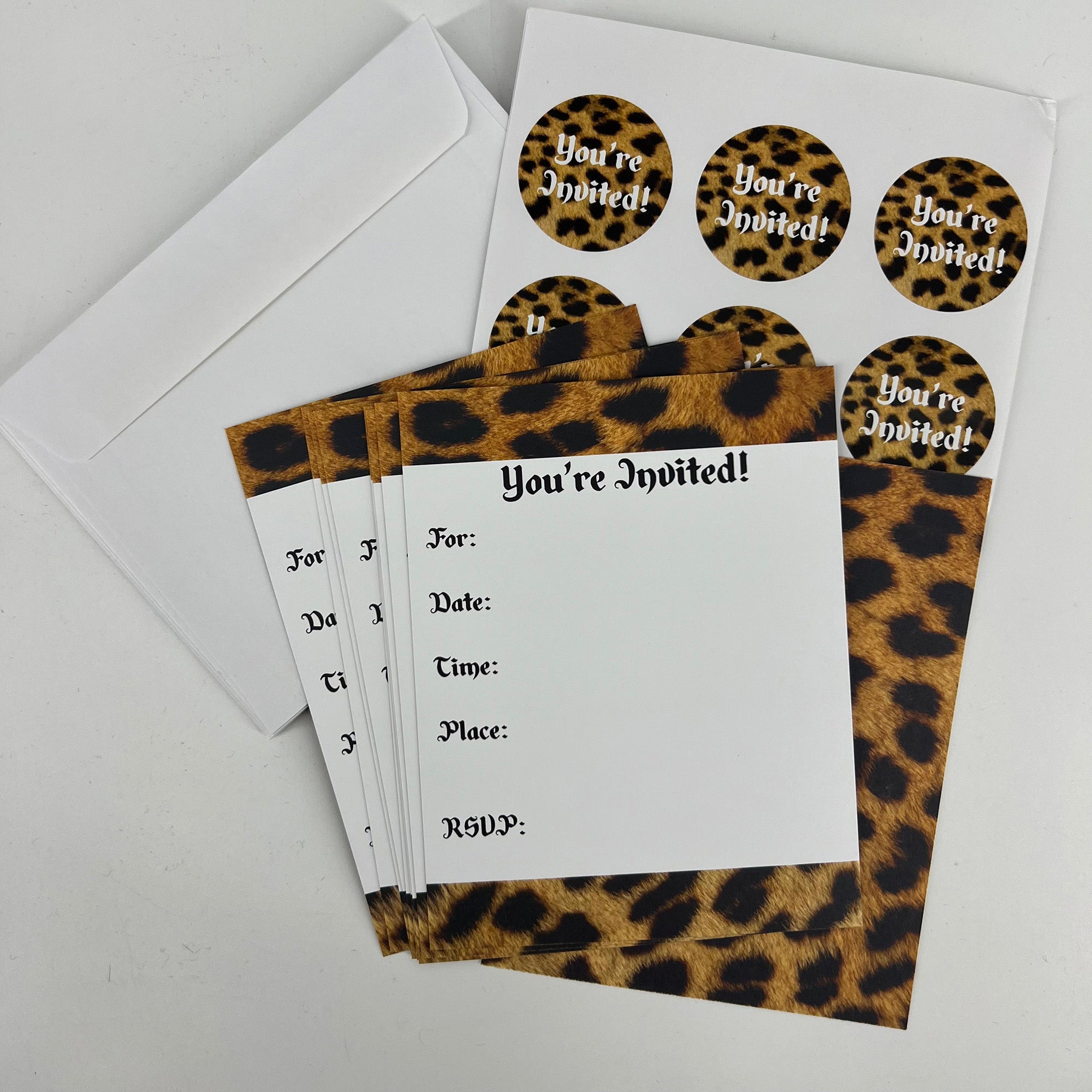 Cheetah Print Invitations