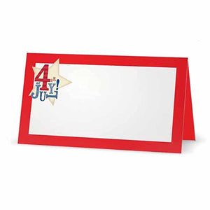 Fourth of July with Stars Place Cards - Red
